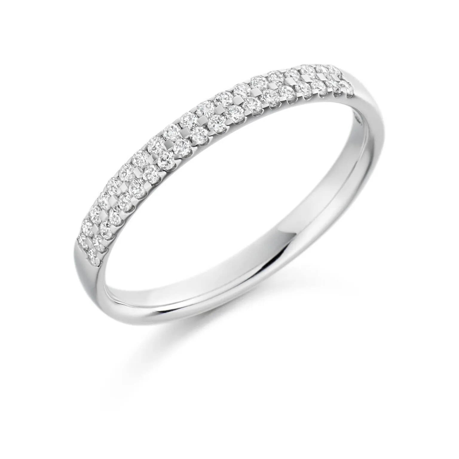 0.25cts Double Row Of Diamonds Ring