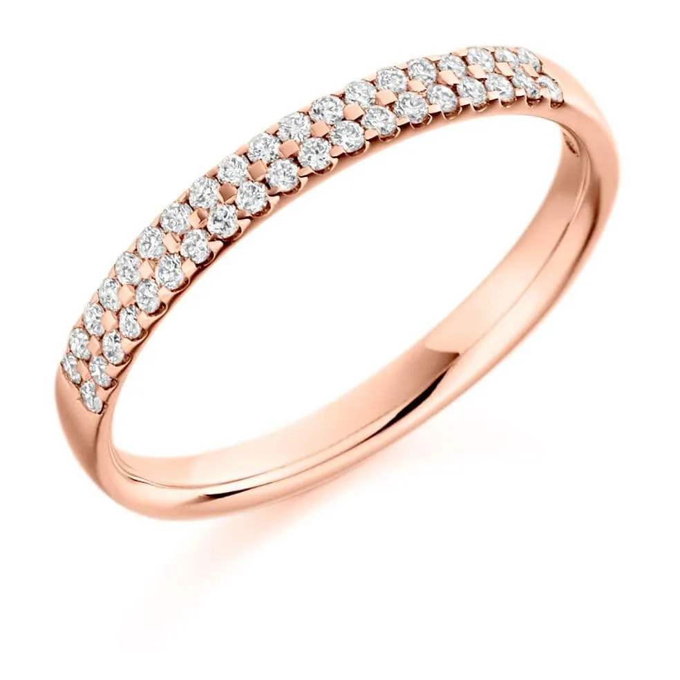 0.25cts Double Row Of Diamonds Ring