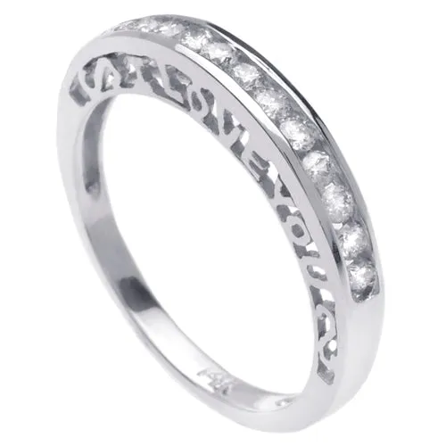 0.30ct 14K or 18K White Gold Diamond Ring
