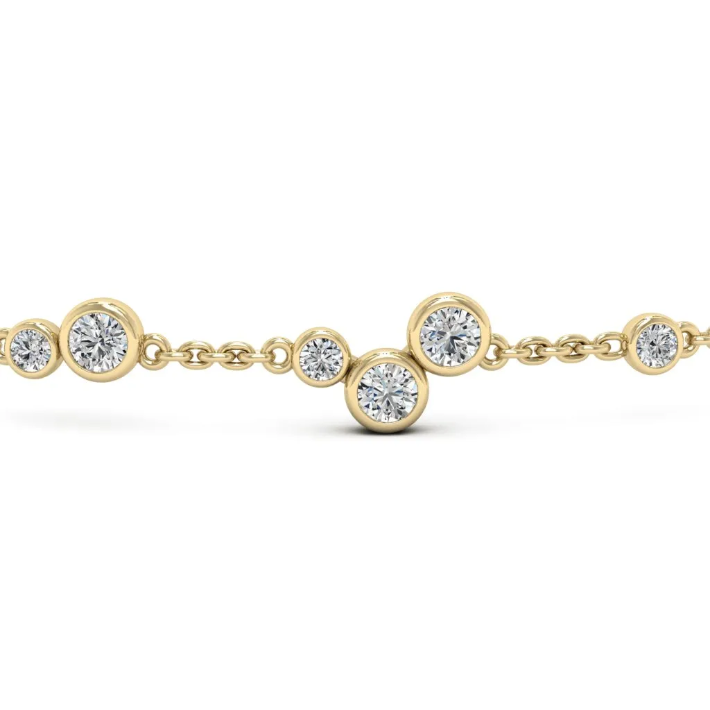 0.51 CTS DEW Moissanite Bezel Bracelet
