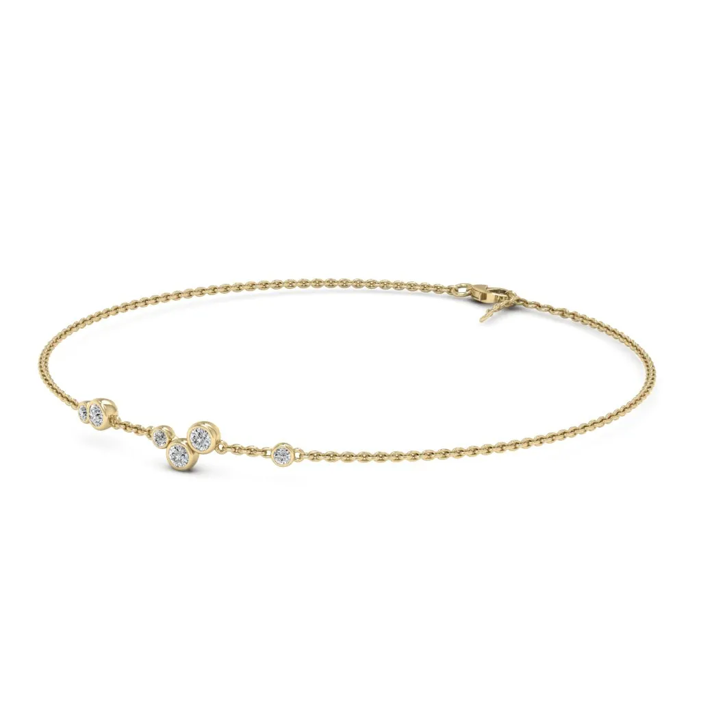0.51 CTS DEW Moissanite Bezel Bracelet