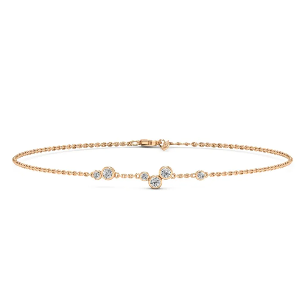 0.51 CTS DEW Moissanite Bezel Bracelet