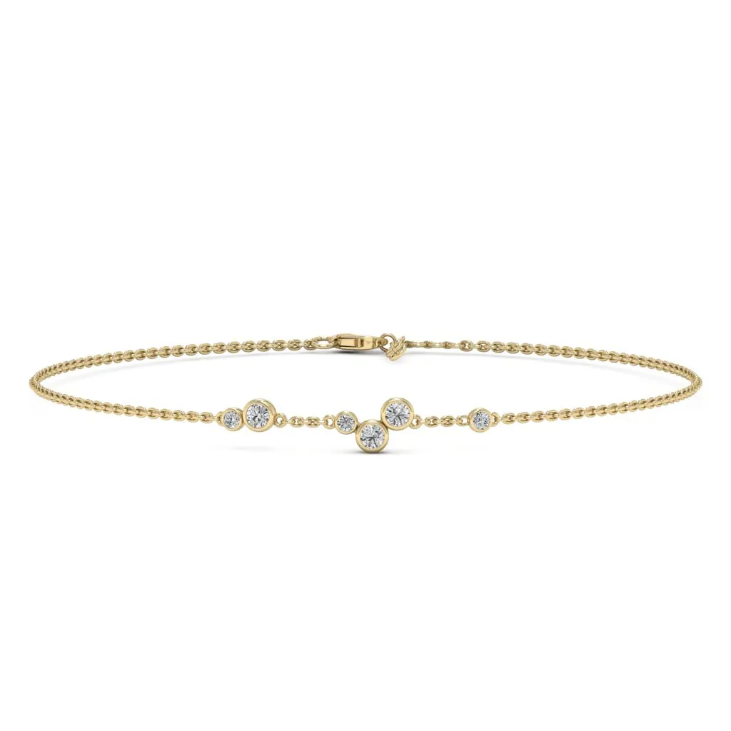 0.51 CTS DEW Moissanite Bezel Bracelet