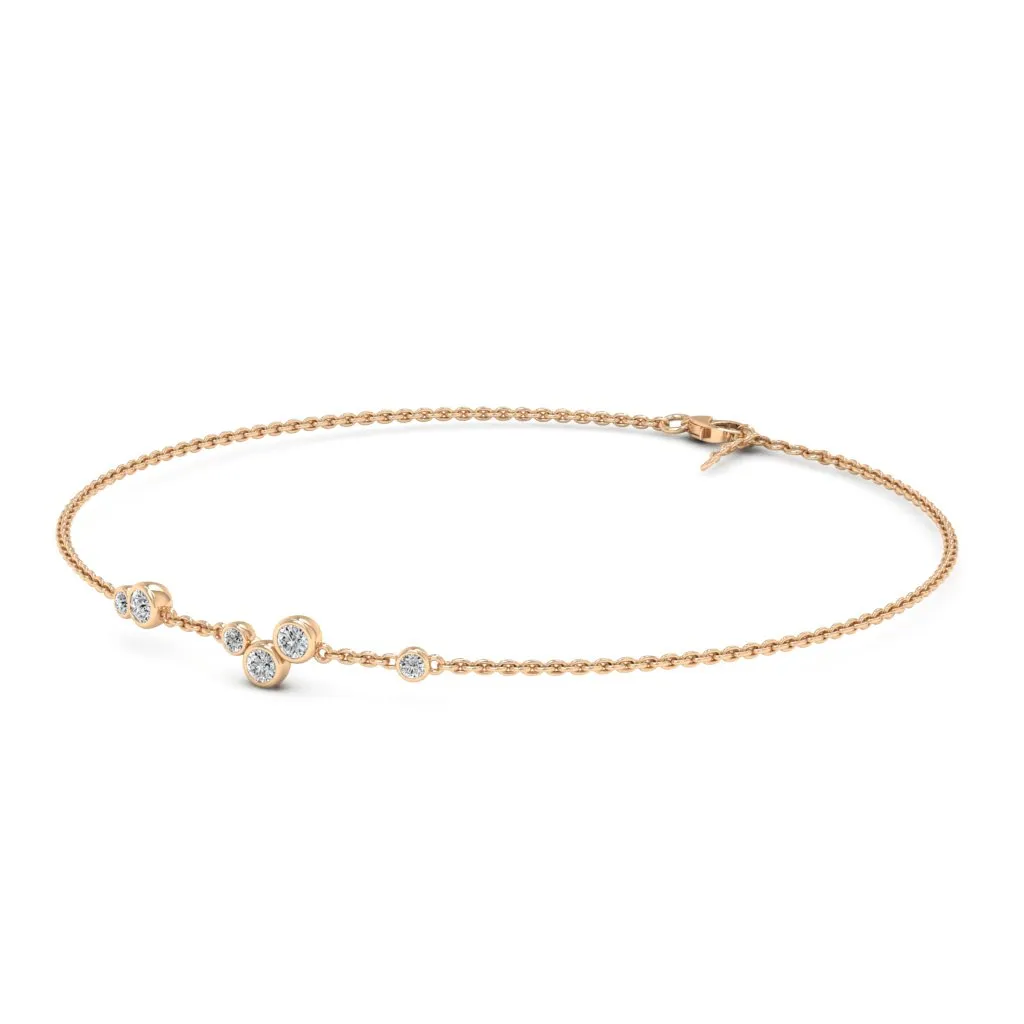 0.51 CTS DEW Moissanite Bezel Bracelet