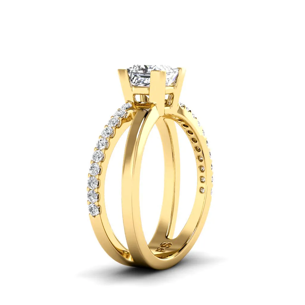 0.75-3.25 CT Round & Princess Cut Lab Grown Diamonds - Engagement Ring