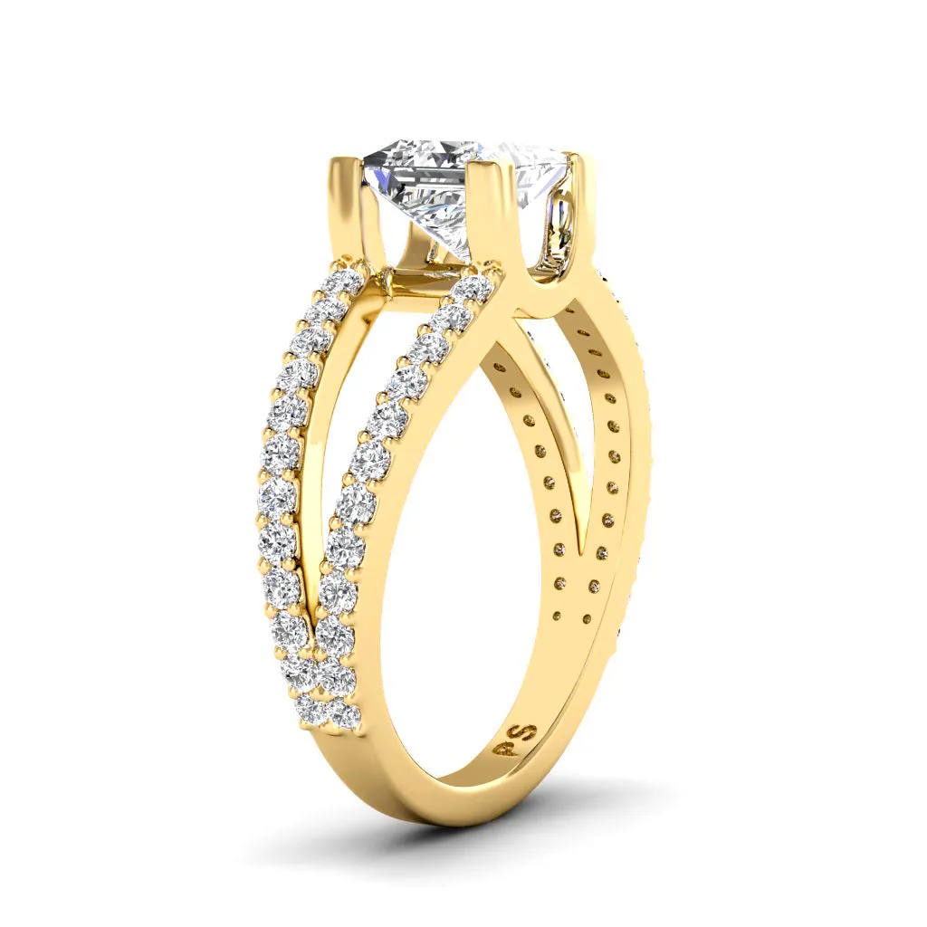 0.85-2.00 CT Round & Princess Cut Diamonds - Engagement Ring