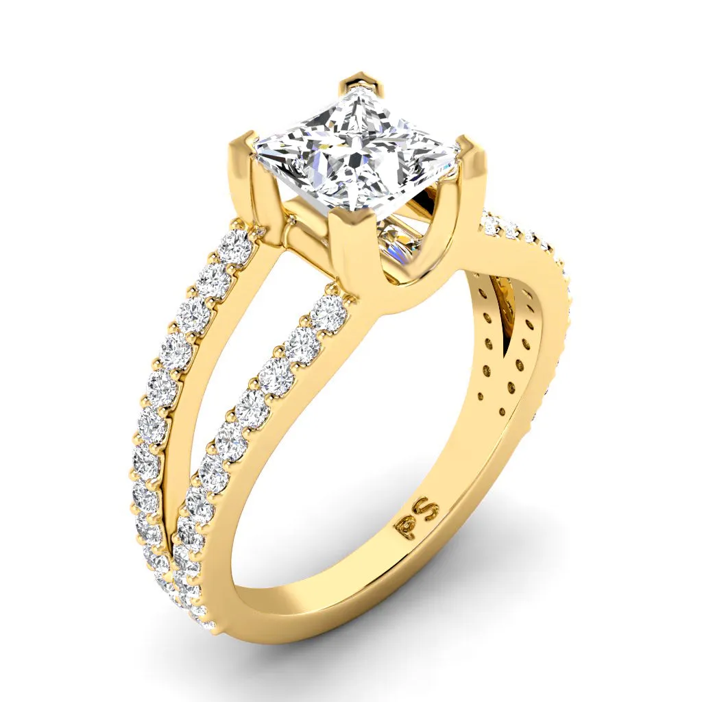 0.85-2.00 CT Round & Princess Cut Diamonds - Engagement Ring