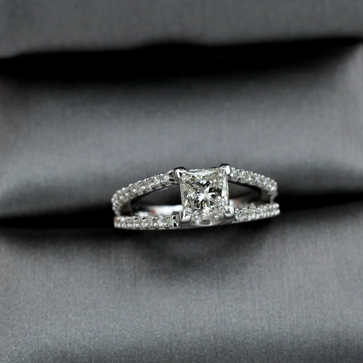 0.85-2.00 CT Round & Princess Cut Diamonds - Engagement Ring