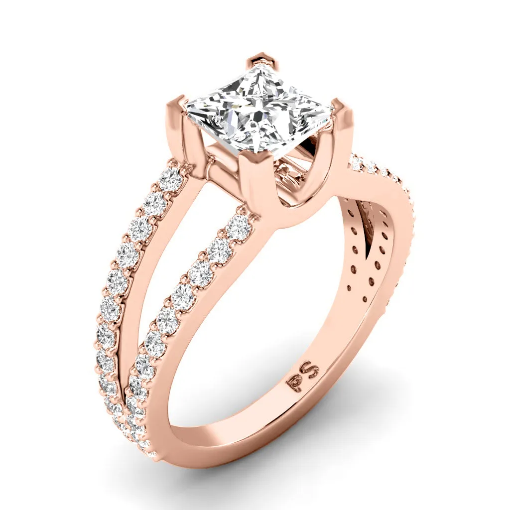 0.85-2.00 CT Round & Princess Cut Diamonds - Engagement Ring