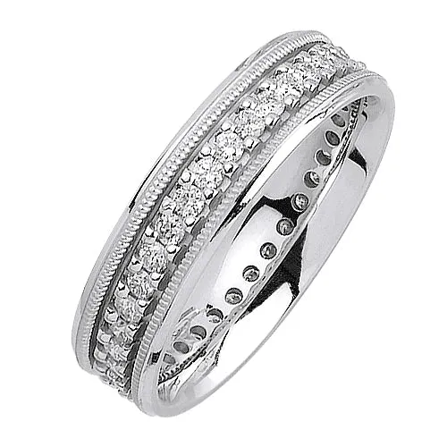 0.93ct 14K or 18K White Gold Diamond Ring