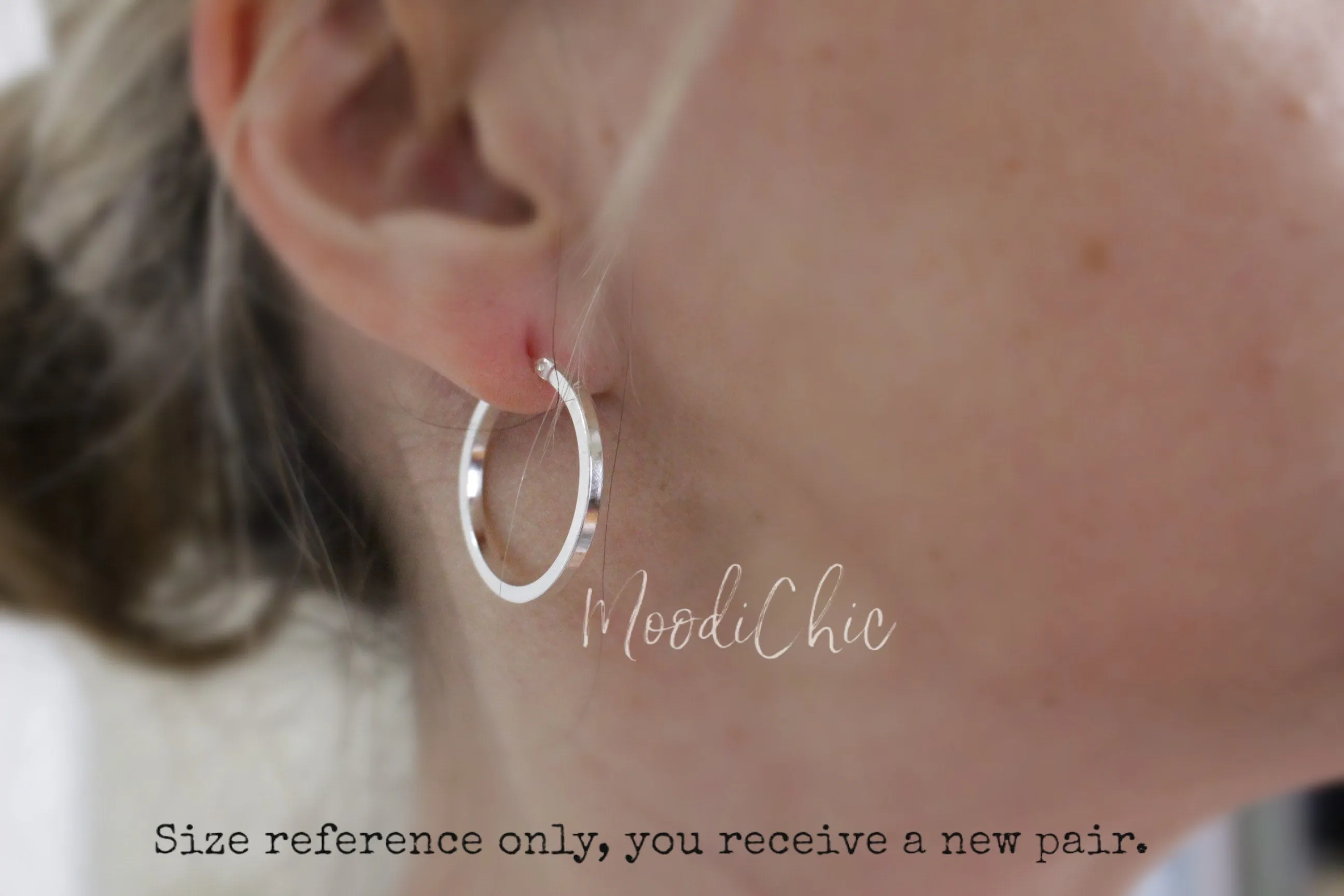 1” Square hoop earrings