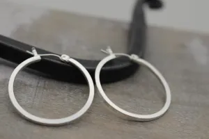 1” Square hoop earrings