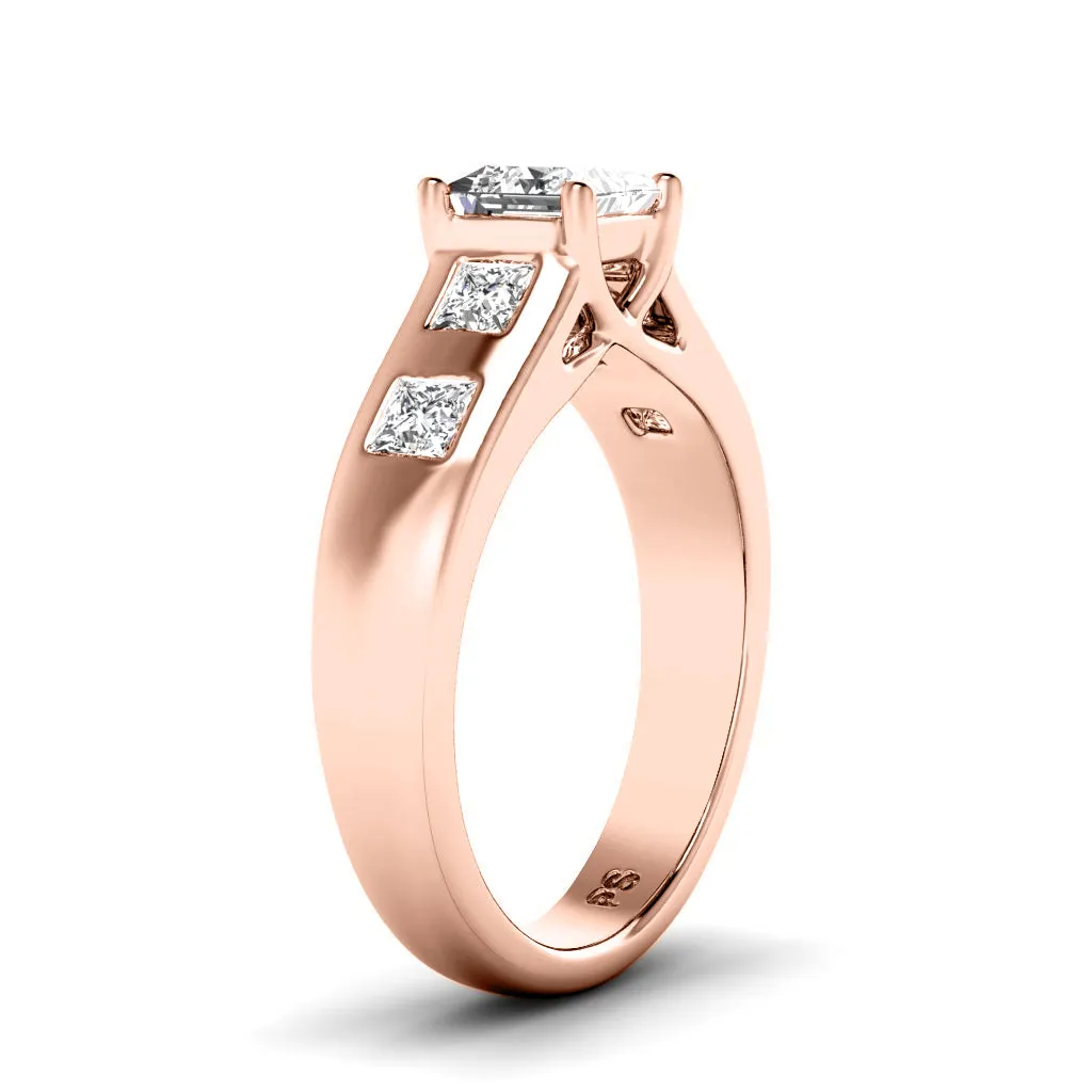 1.00-3.50 CT Princess Cut Lab Grown Diamonds - Engagement Ring