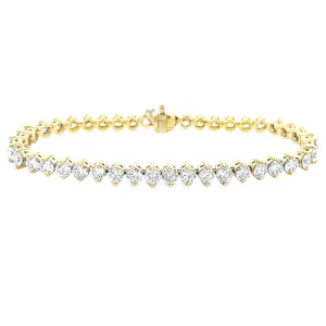 10.42ct 18k Yellow Gold Diamond Bracelet