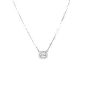 1.04ct 18k White Gold Diamond Pendant