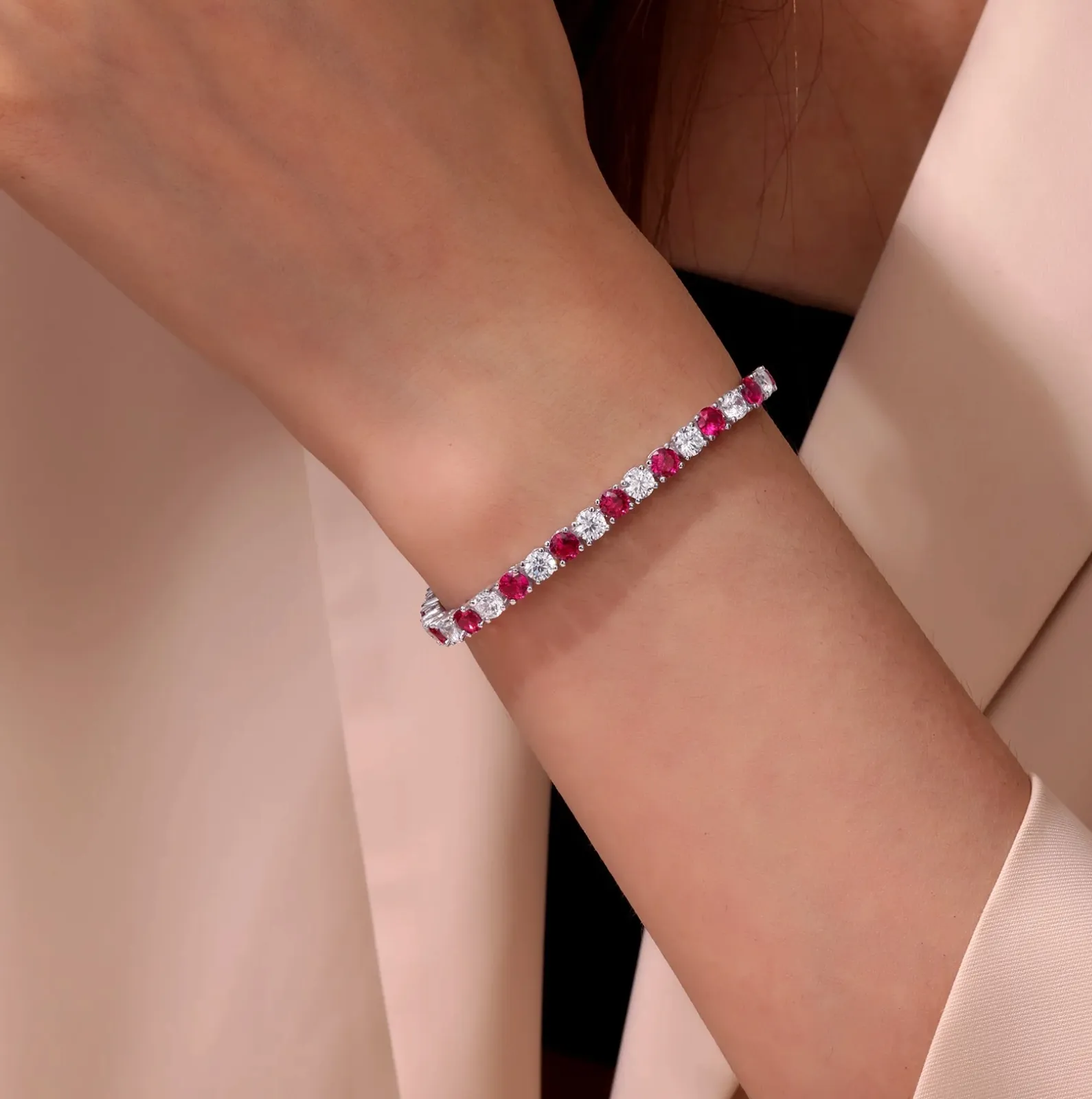 11 CTW Ruby Classic Tennis Bracelet