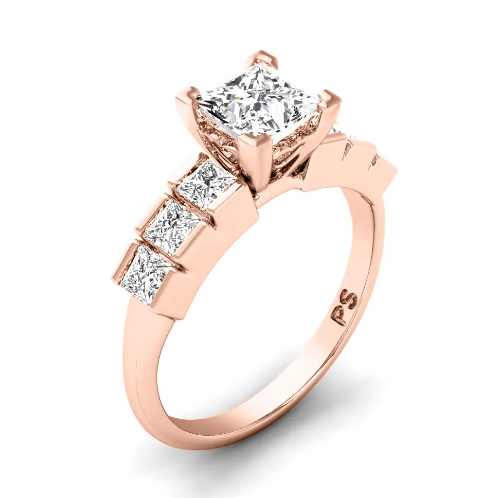1.15-2.30 CT Princess Cut Diamonds - Engagement Ring