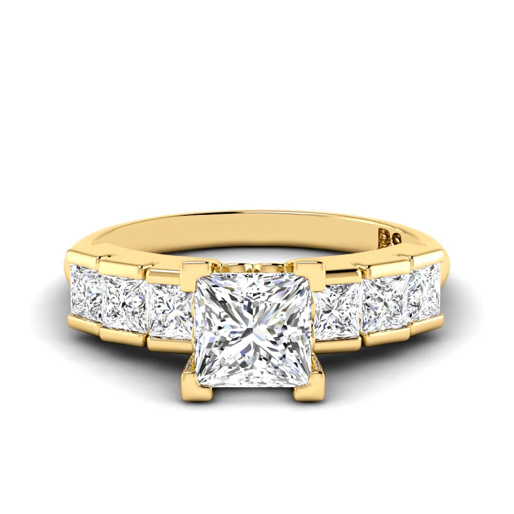 1.15-2.30 CT Princess Cut Diamonds - Engagement Ring