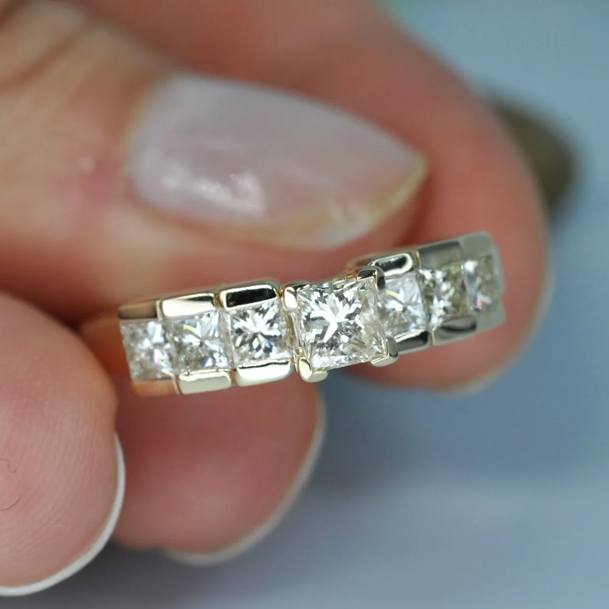 1.15-2.30 CT Princess Cut Diamonds - Engagement Ring