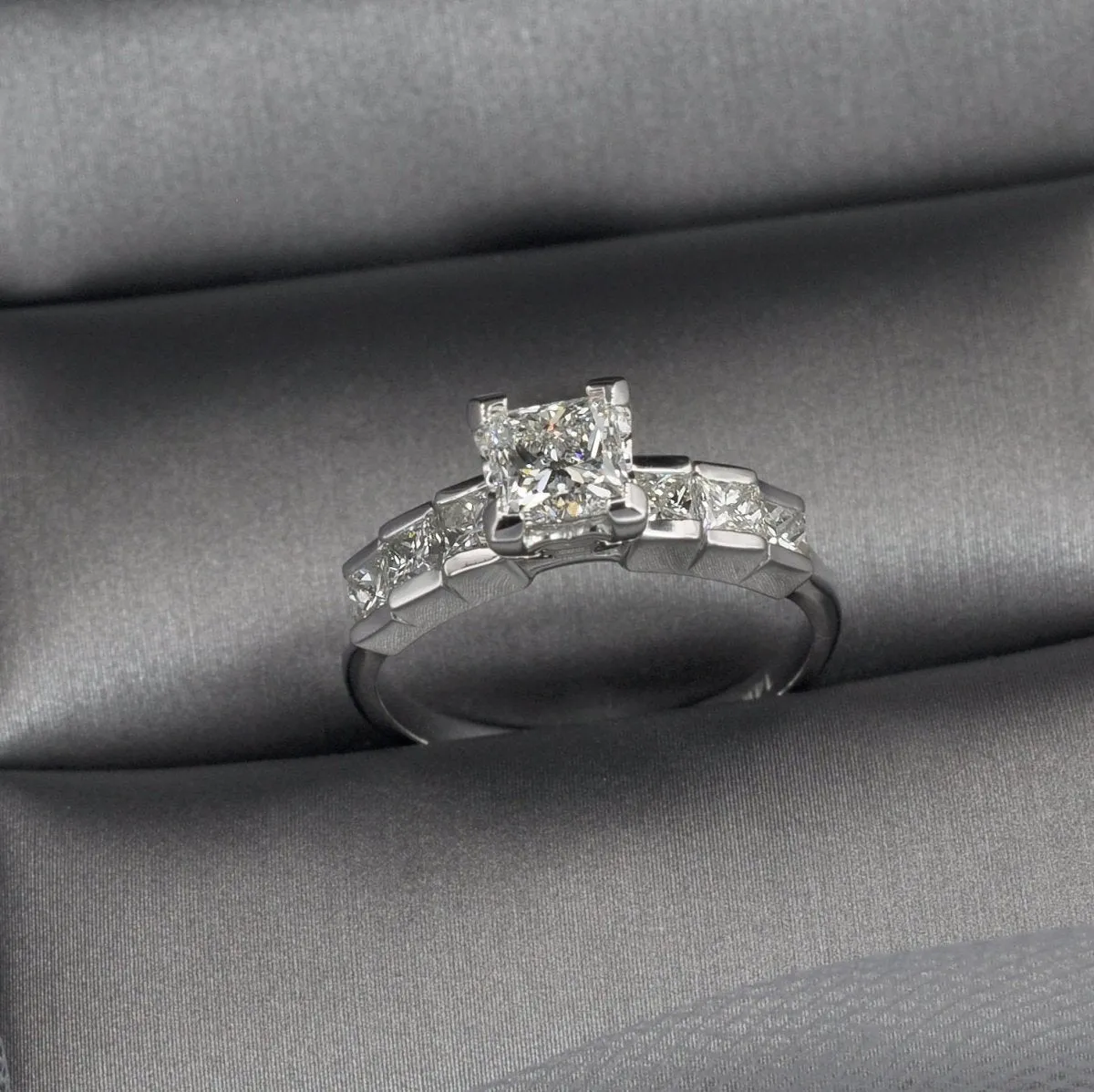 1.15-2.30 CT Princess Cut Diamonds - Engagement Ring