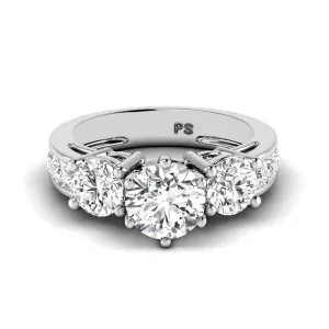 1.15-2.30 CT Round & Princess Cut Diamonds - Engagement Ring