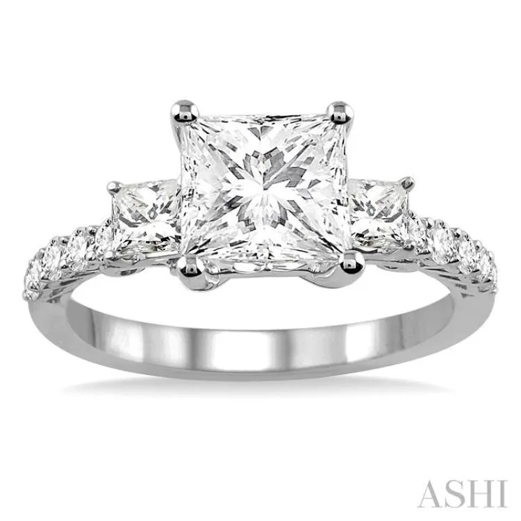 1/2 ctw Diamond Semi-Mount Engagement Ring in 14K White Gold