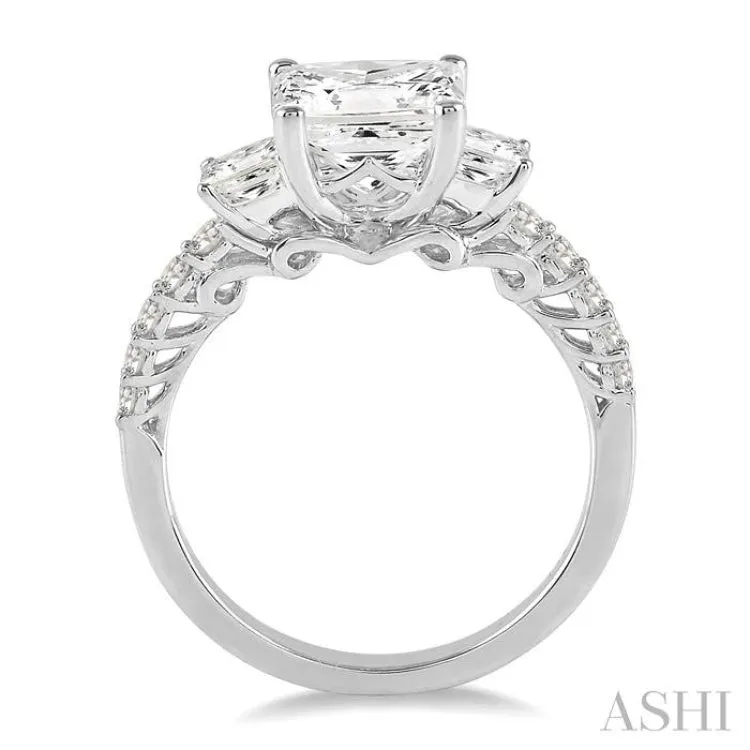 1/2 ctw Diamond Semi-Mount Engagement Ring in 14K White Gold