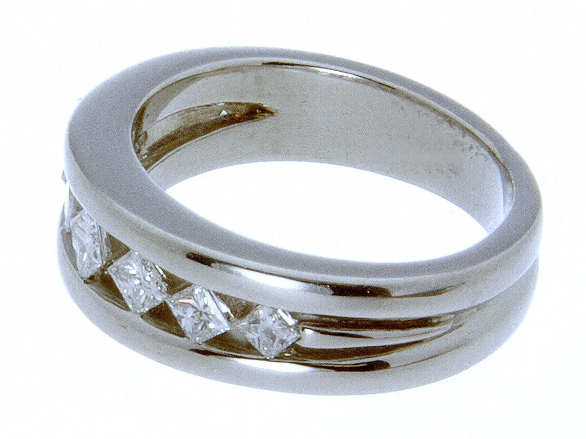 1.25ct Diamond Platinum Wedding Band