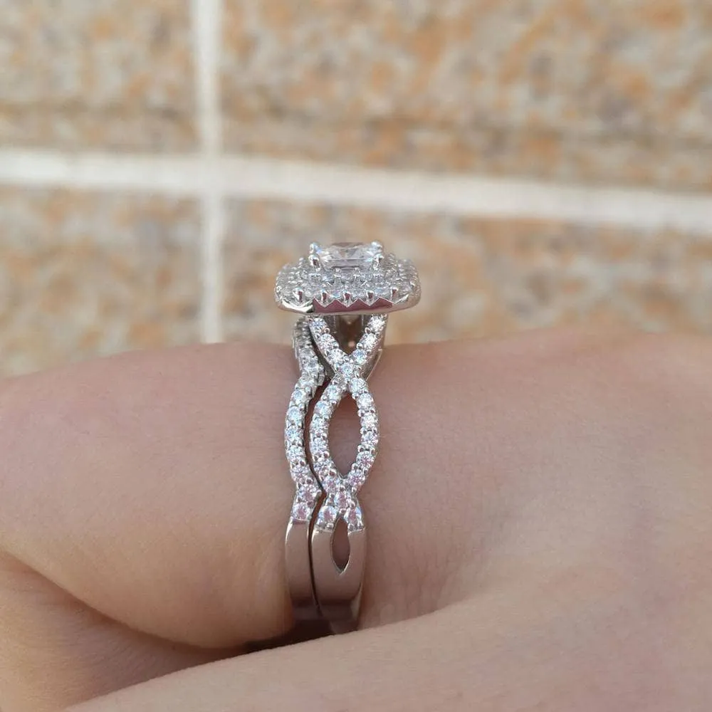 1.3 Ct Princess Cut Diamond Engagement Ring