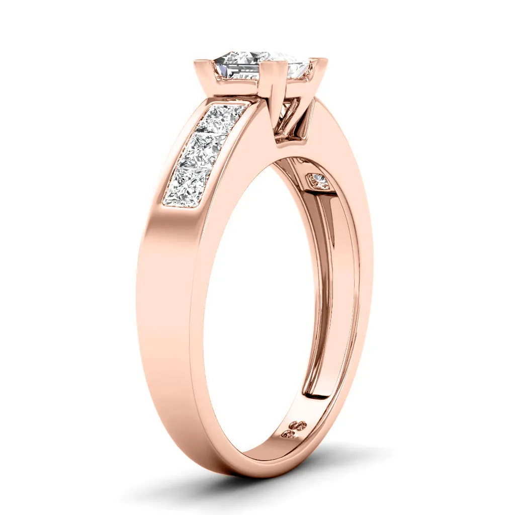 1.30-3.80 CT Princess Cut Lab Grown Diamonds - Engagement Ring