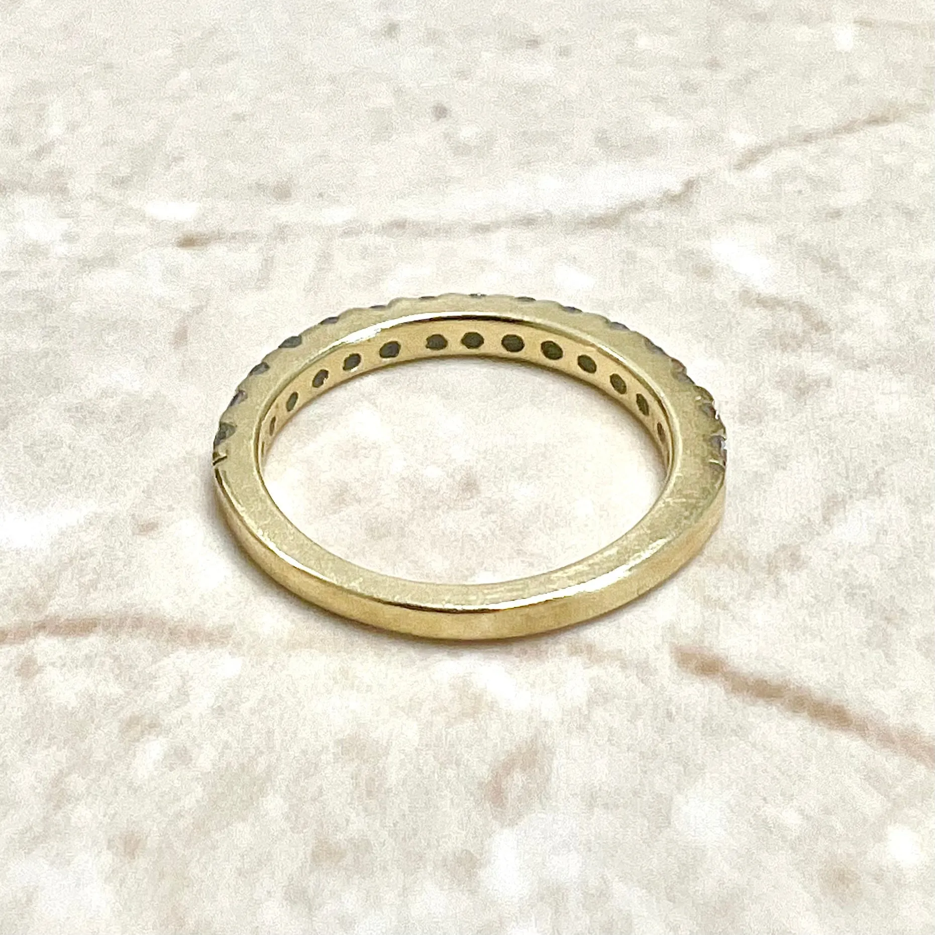 14 Karat Yellow Gold 0.40 Carat Diamond Half Eternity Band Ring