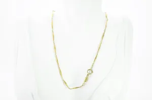 14.25 INCH 14K GOLD FANCY LINK WATCH CHAIN