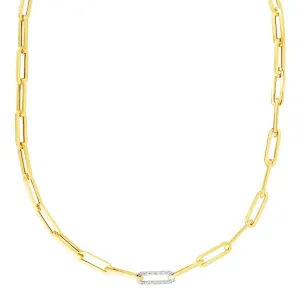 14K .32ct Diamond Paperclip Bracelet