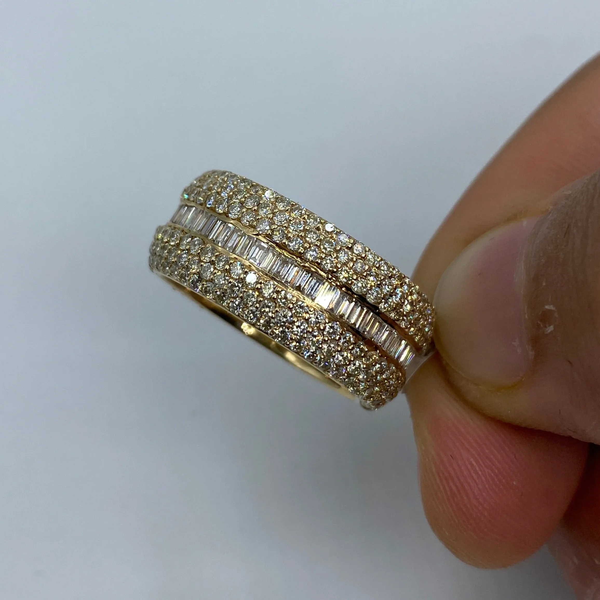 14K Eternity Diamond Baguette ring