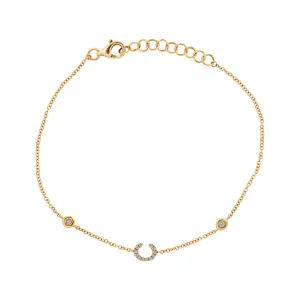 14k Fine Gold Initial Bracelet