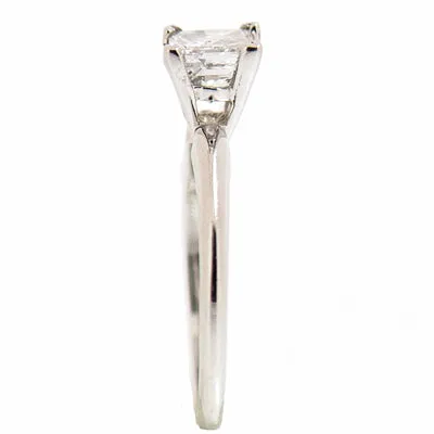 14K Gold 0.78 Carat Princess Diamond Engagement Ring