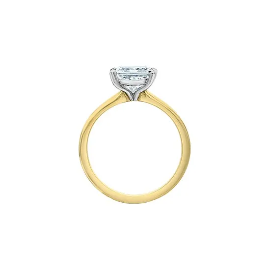 14K Gold (1.50ct) Princess Cut Lab Grown Diamond Solitaire Engagement Ring