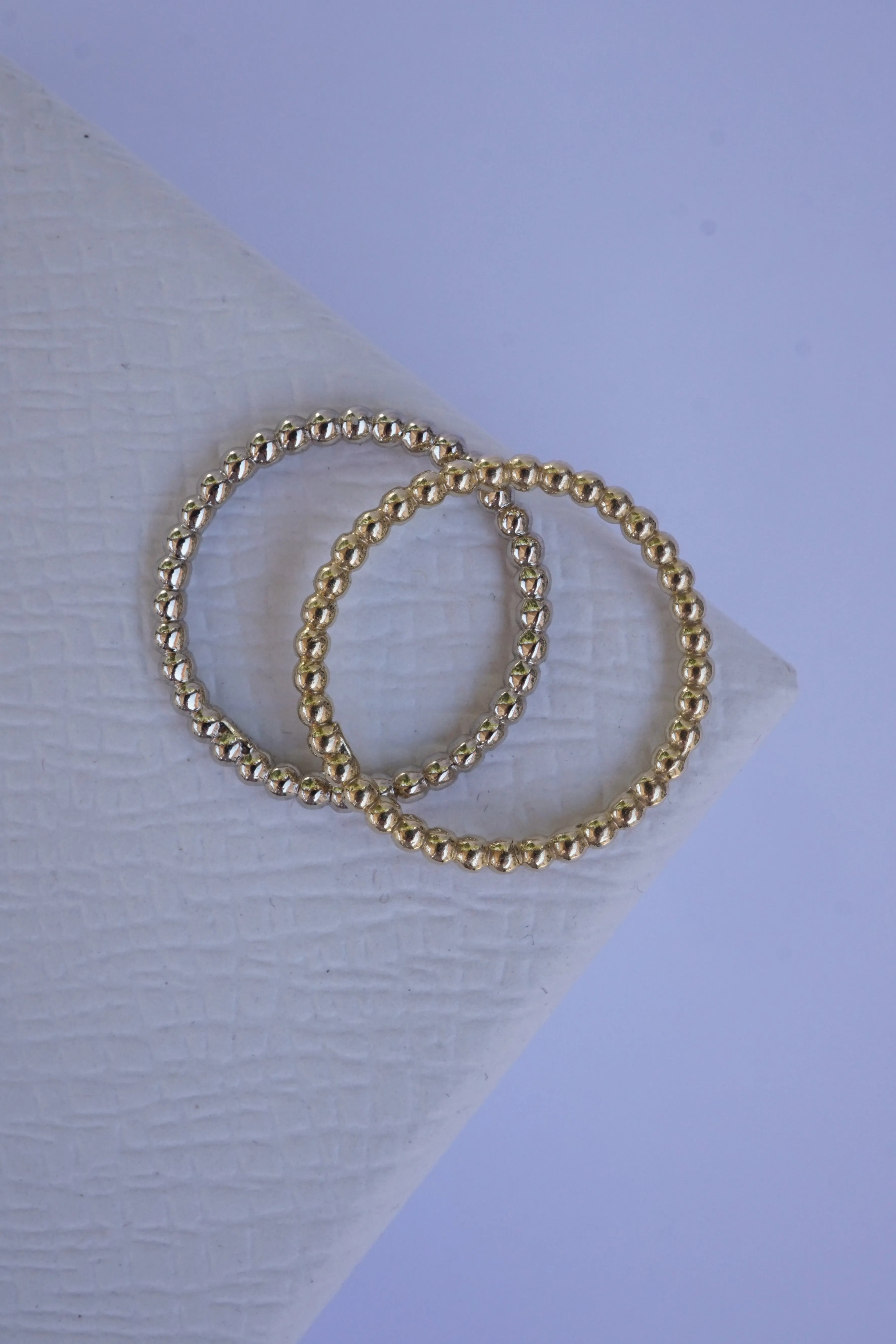 14k Gold Beads Eternity Band
