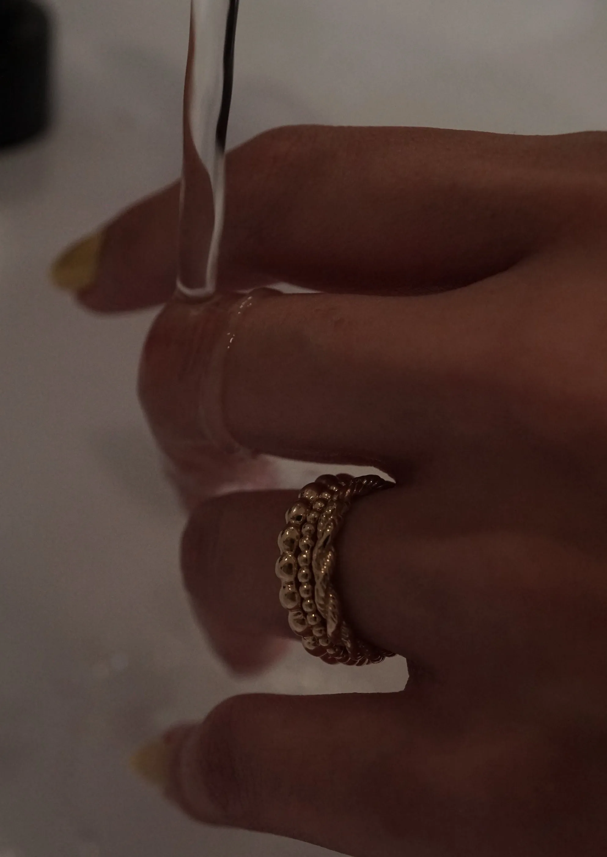 14k Gold Beads Eternity Band