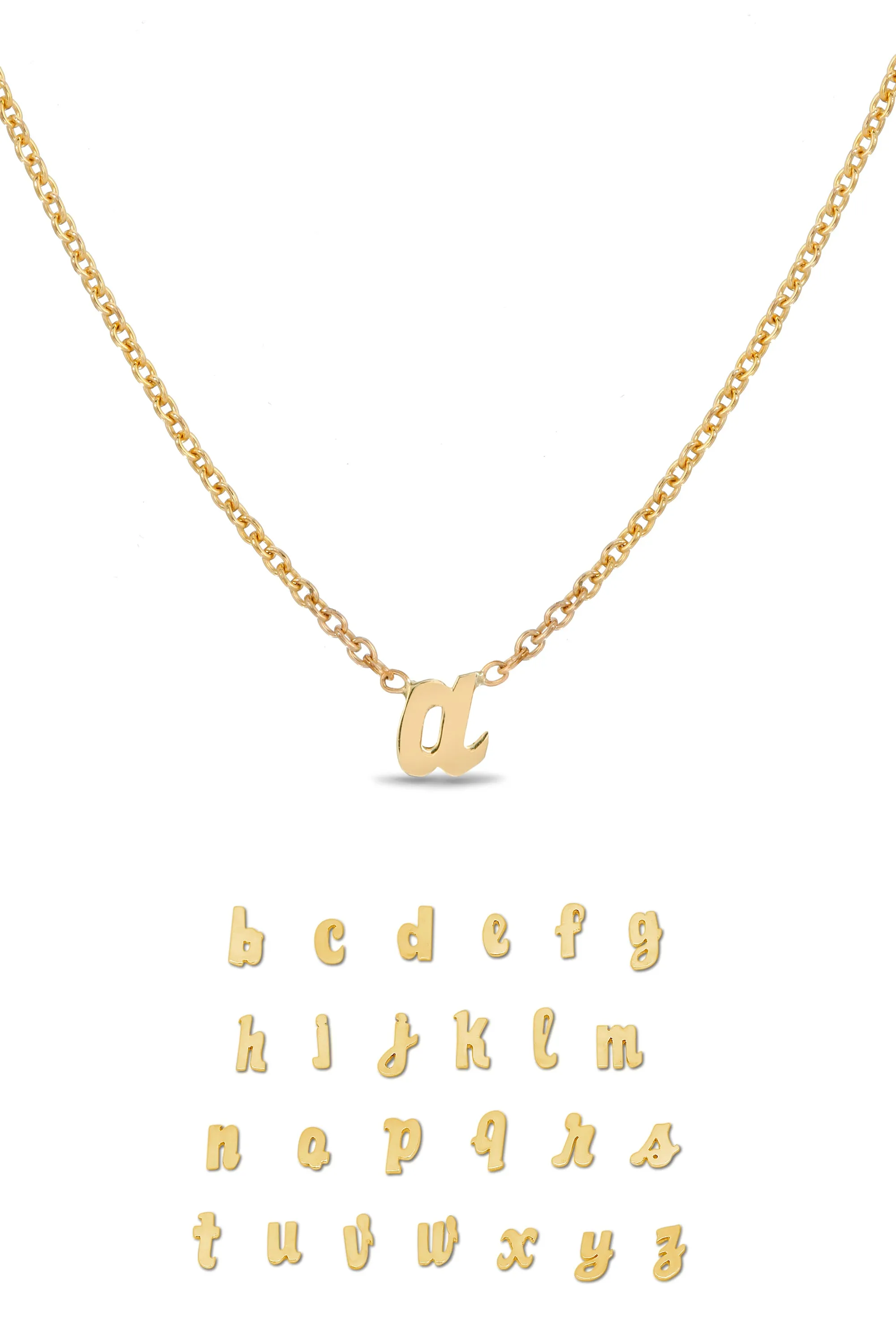 14K Gold Custom Initial Necklace