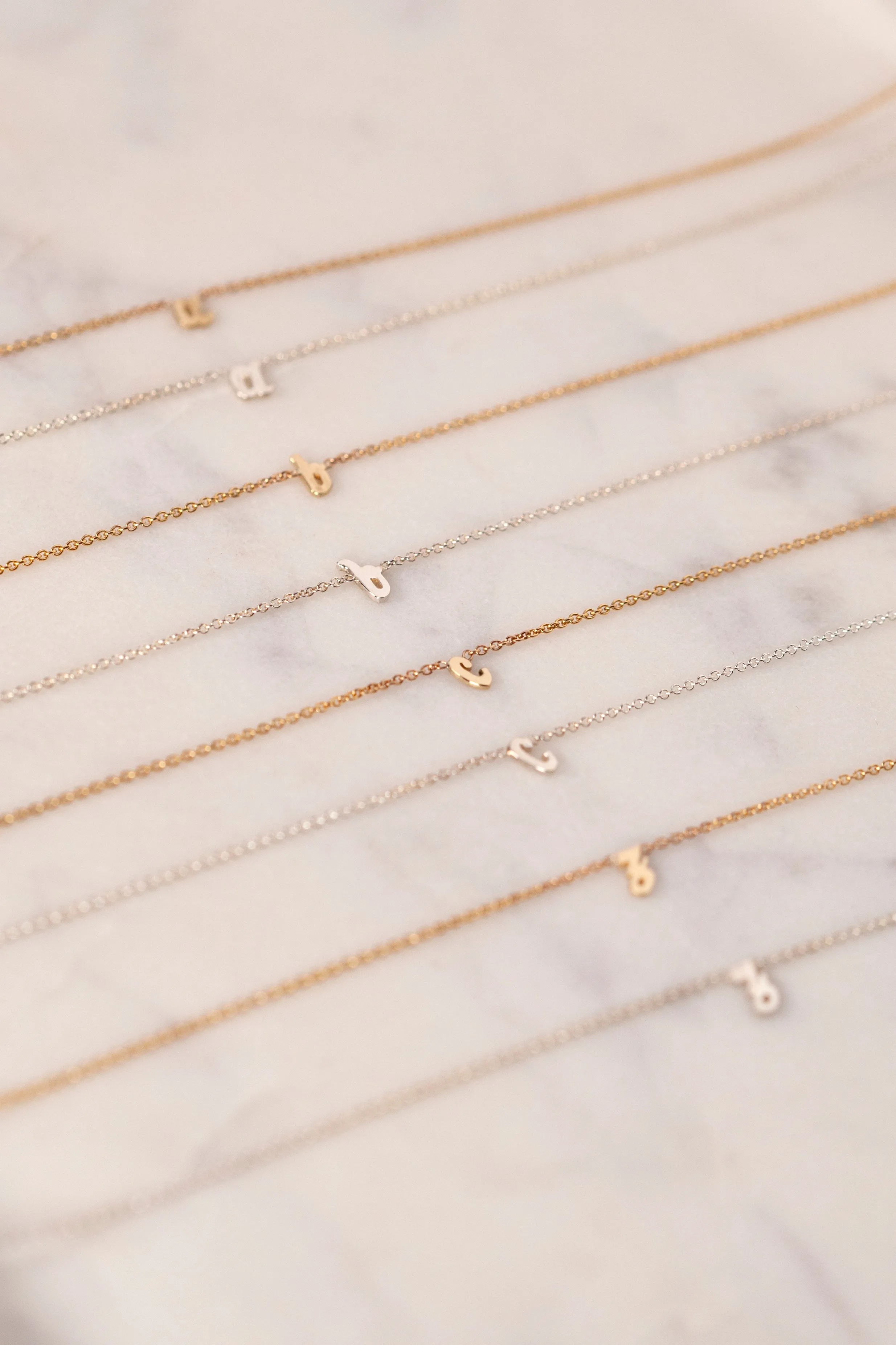 14K Gold Custom Initial Necklace