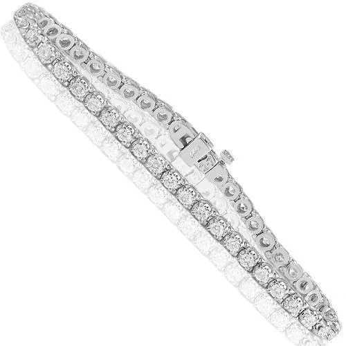 14K Gold Diamond Tennis Bracelet 4.4 MM 11 CTW