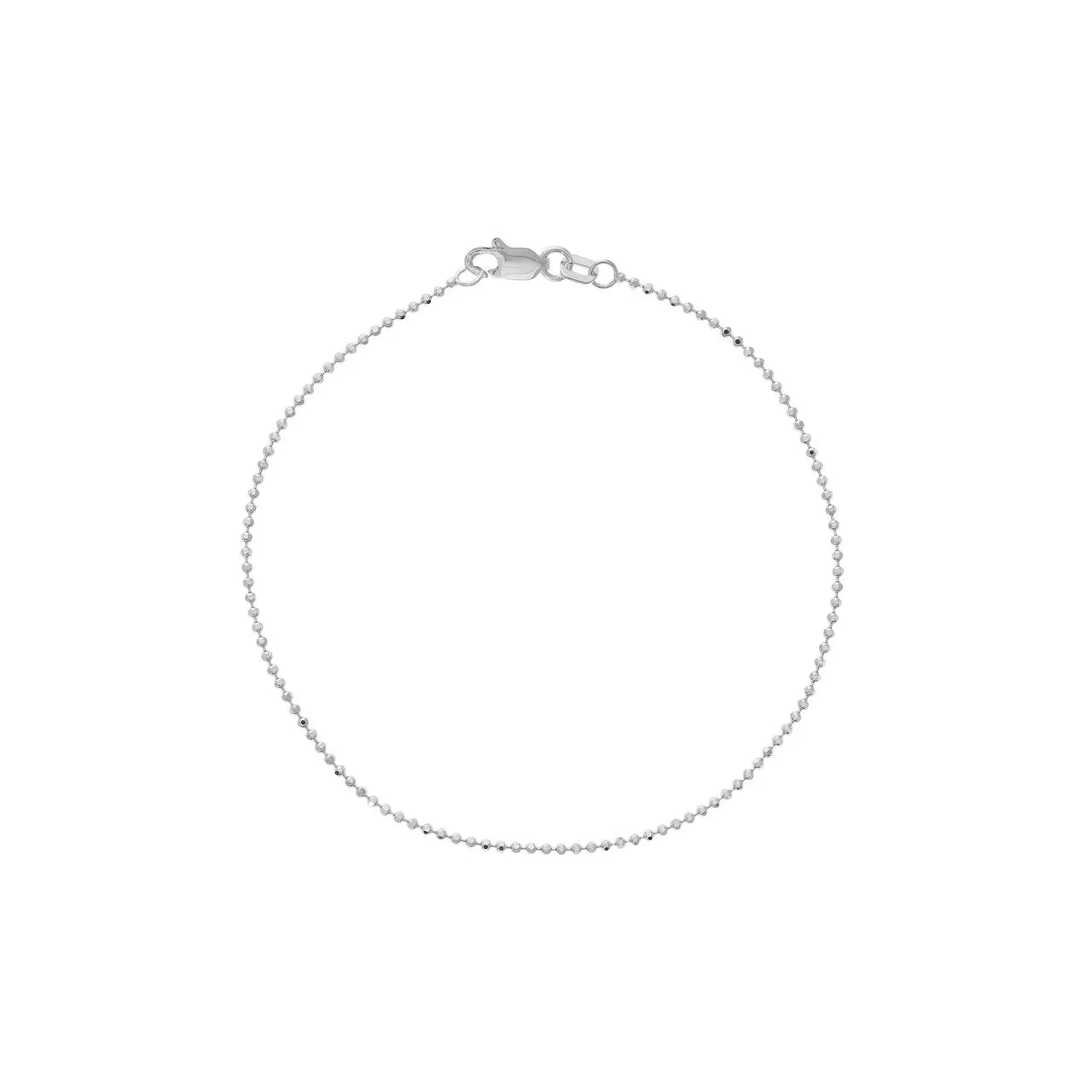 14K Gold Mini Diamond Cut Bead Bracelet