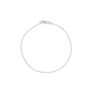 14K Gold Mini Diamond Cut Bead Bracelet