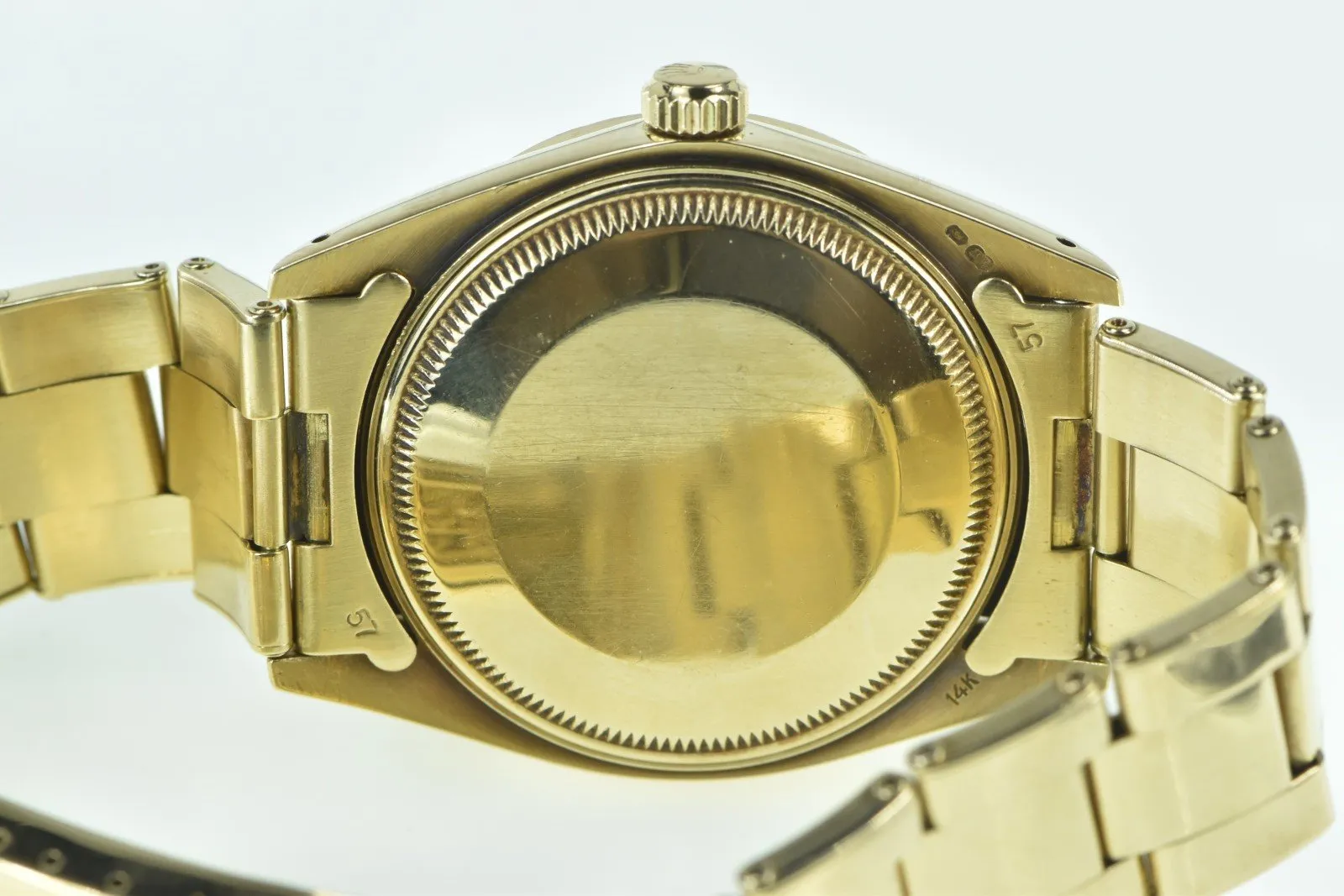 14K Rolex Date Diamond Dial Bezel 34mm 1503 Vintage Men's Watch