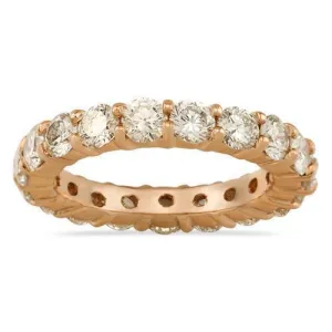 14k Rose Gold Diamond Eternity Band 3.88 Ctw