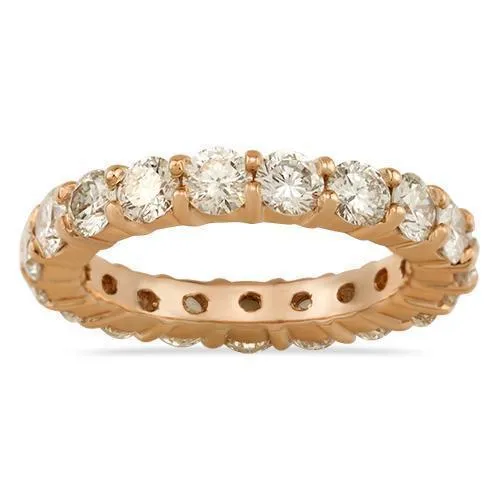 14k Rose Gold Diamond Eternity Band 3.88 Ctw