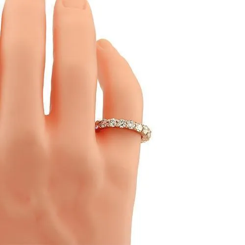 14k Rose Gold Diamond Eternity Band 3.88 Ctw