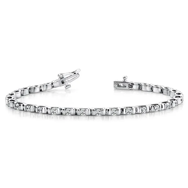 14k Solid Gold Diamond Tennis Bracelet (1.80.cts.tw)