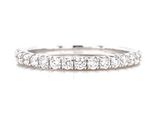 14K White 0.80ct Diamond French Cut Eternity Band